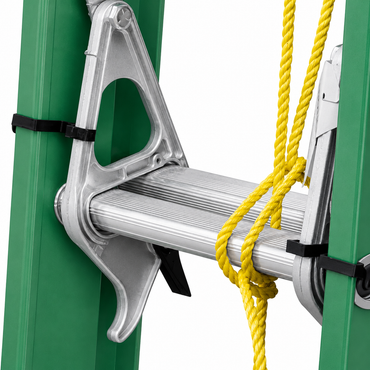 Escalera De Extensión Akron 77-96 | Fibra De Vidrio | 3.05m A 5.18m | 20 Escalones | Uso Profesional | Tipo ll | Capacidad De Carga 175kg