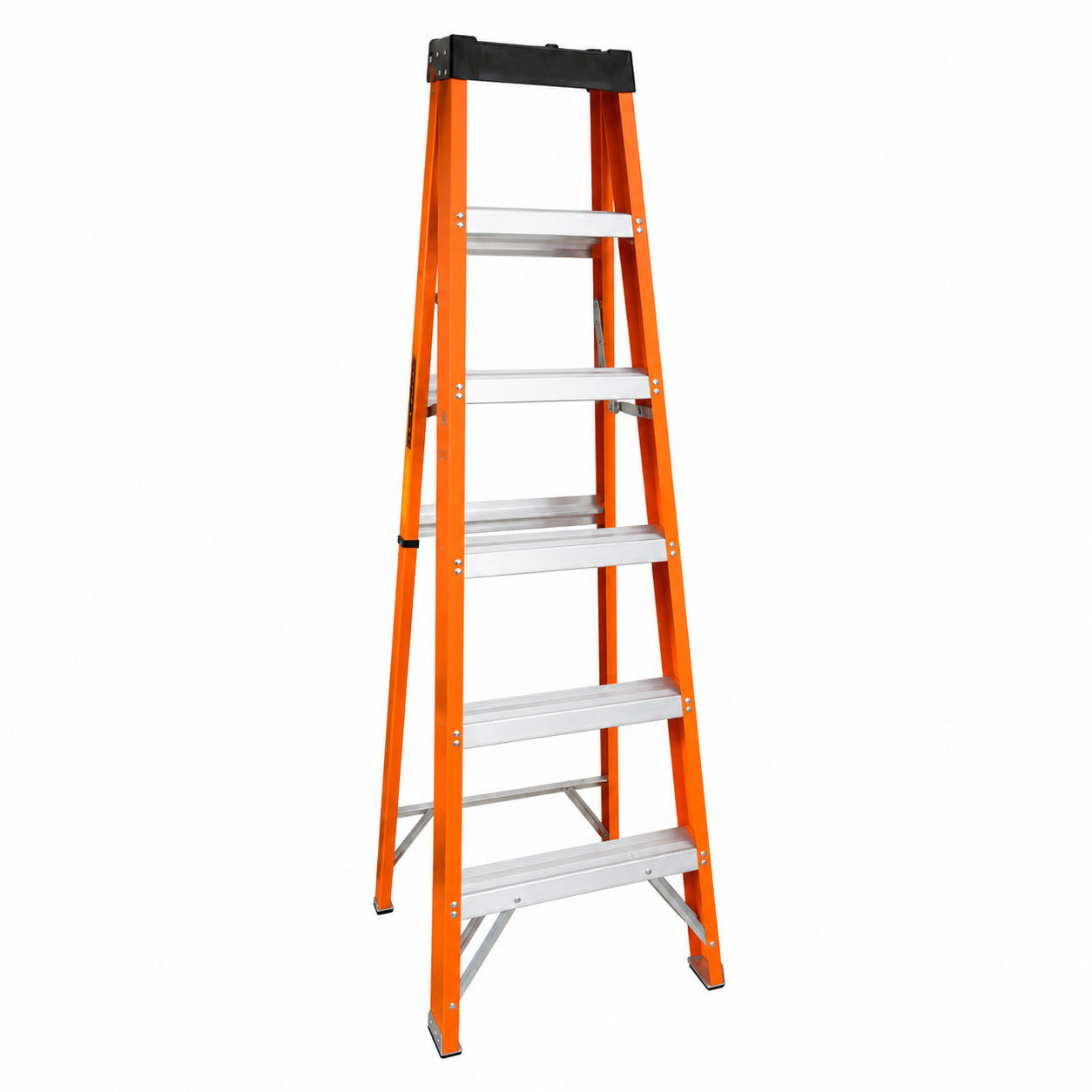 Escalera De Tijera Akron 80-93 | De Fibra de Vidrio | 1.83m | 5 Escalones | Uso Industrial Pesado | Tipo lA | Capacidad de Carga 225kg