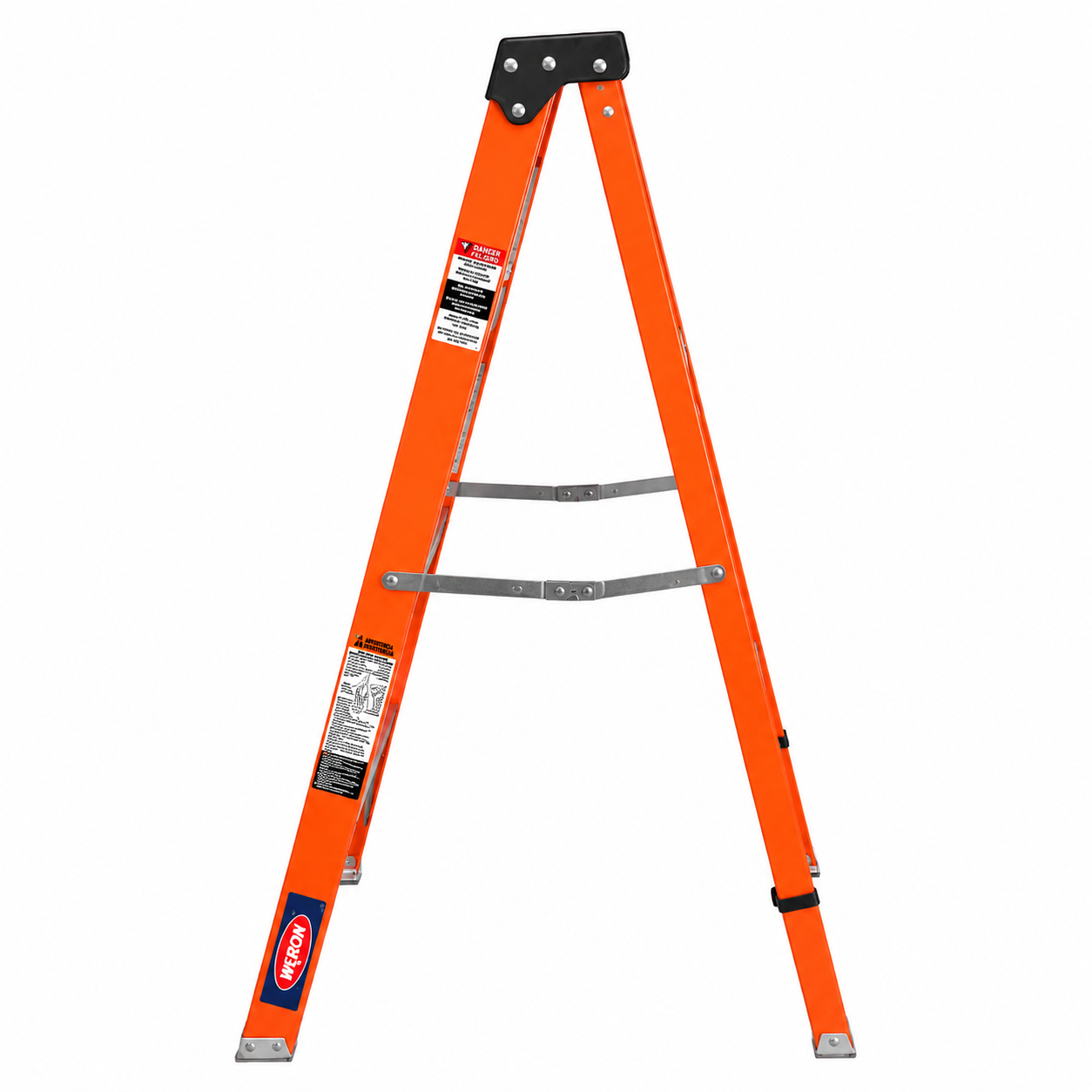 Escalera De Tijera Akron 80-91 | De Fibra de Vidrio | 1.22m | 3 Escalones | Uso Industrial Pesado | Tipo lA | Capacidad de Carga 225kg