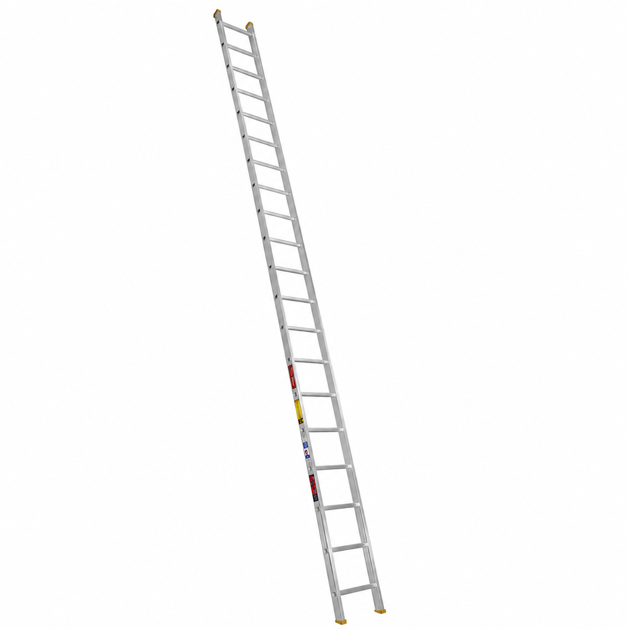 Escalera Recta Akron 77-78 | De Aluminio | Tubular | 6.10m | 20 Escalones | Uso Profesional | Tipo ll | Capacidad De Carga 175kg