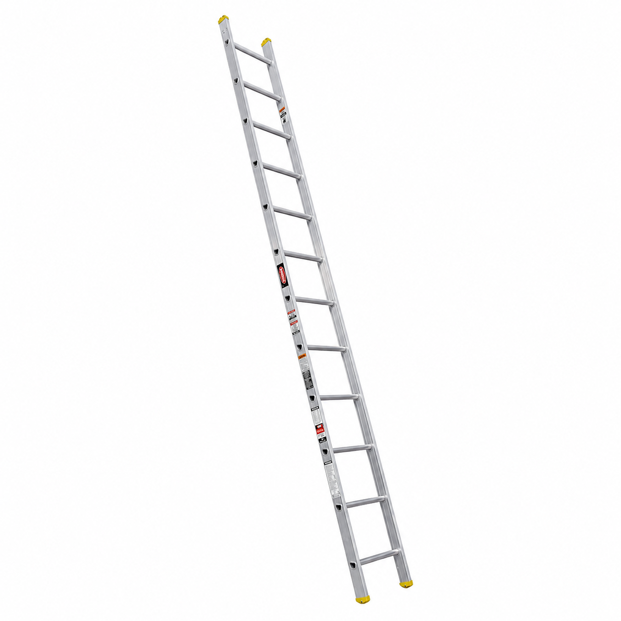 Escalera Recta Akron 79-35 |De Aluminio | Tubular | 3.66m | 12 Escalones | Uso Profesional | Tipo ll | Capacidad De Carga 175kg