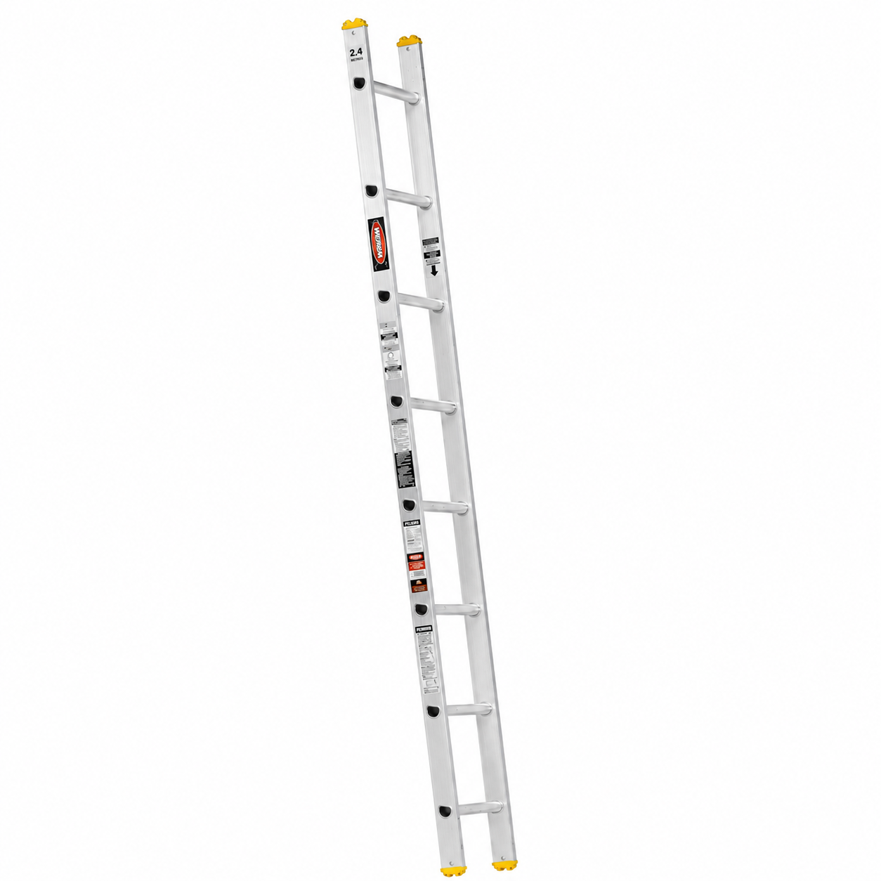 Escalera Recta Akron 79-10 |  De Aluminio | Tubular | 2.44m | 8 Escalones | Uso Comercial | Tipo lll | Capacidad De Carga 150kg