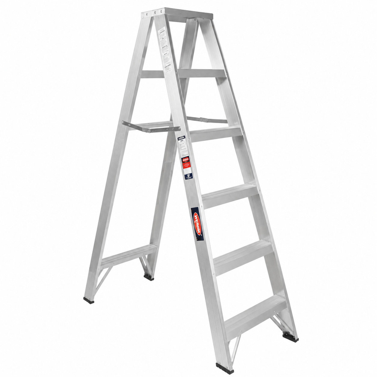 Escalera de Tijera Akron 77-15SP | De Aluminio | Altura 1.73m | 5 Peldaños | Uso Comercial (Tipo III)