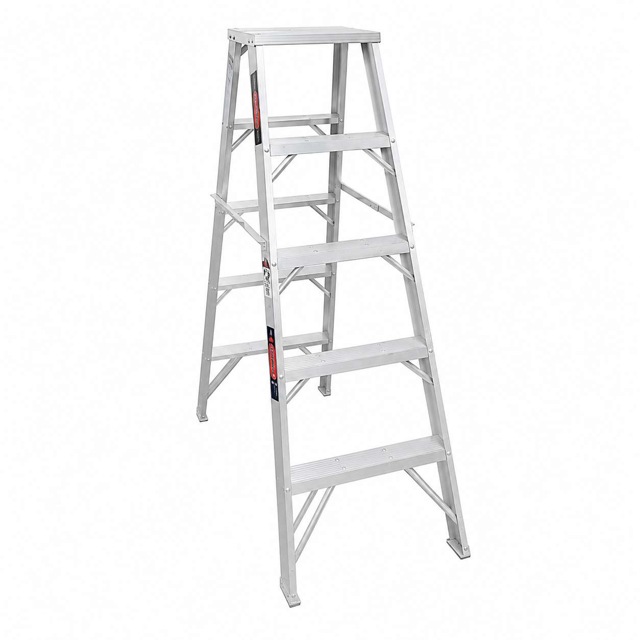 Escalera De Tijera Doble Akron 79-44 | De Aluminio | 1.52m | 8 Escalones | Uso Industrial | Tipo l | Capacidad De Carga 200kg