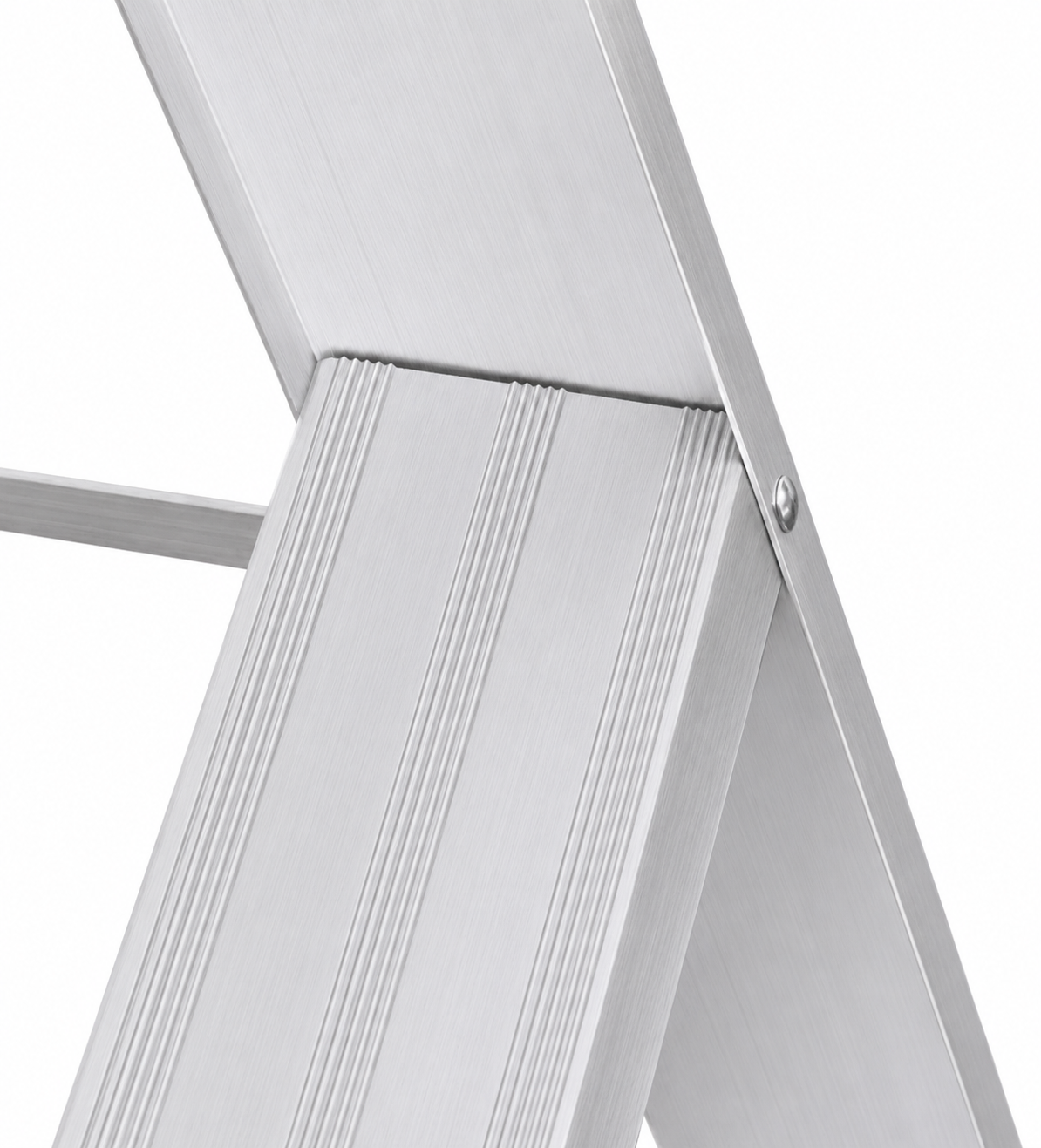 Escalera de Tijera Akron 77-13SP | De Aluminio | Altura 1.15m | 3 Peldaños | Uso Comercial (Tipo III)