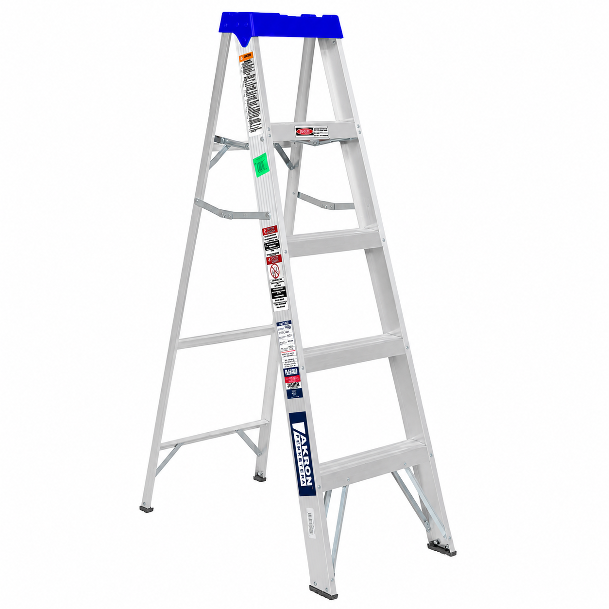 Escalera De Tijera Akron 81-90 | 1.52m | 4 Escalones | Uso Doméstico | Capacidad De carga 90kg | Plataforma Plástica