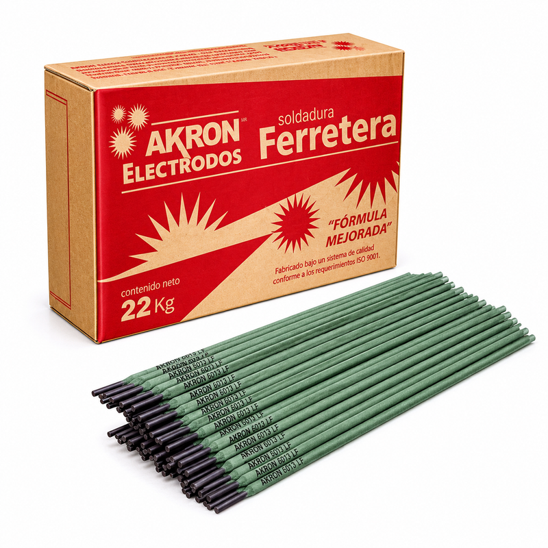 Soldadura 6013 Ferretera Akron 78-51F | 3/32" | Verde | 22 kg