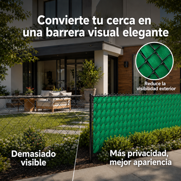 Cinta Rompe Vientos 69 mm color verde Akron para Malla Ciclónica | CP-10MV | 10 m² | Privacidad y Protección