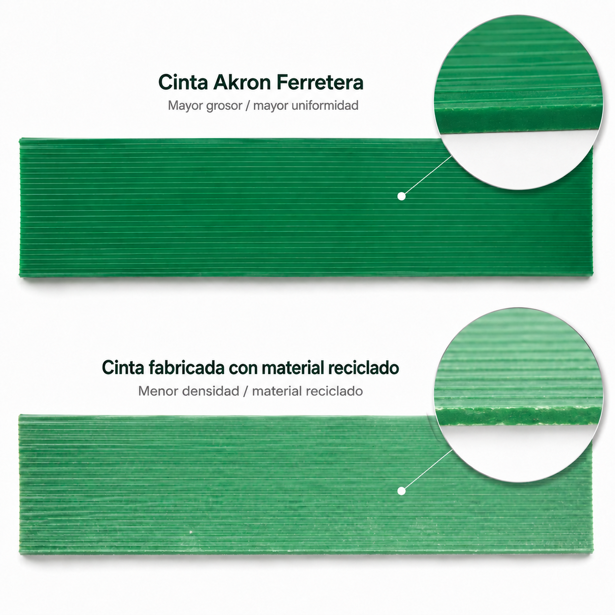 Cinta Rompe Vientos 63mm color verde Akron para Malla Ciclónica | CP-3MV | 3m² | Privacidad y Protección