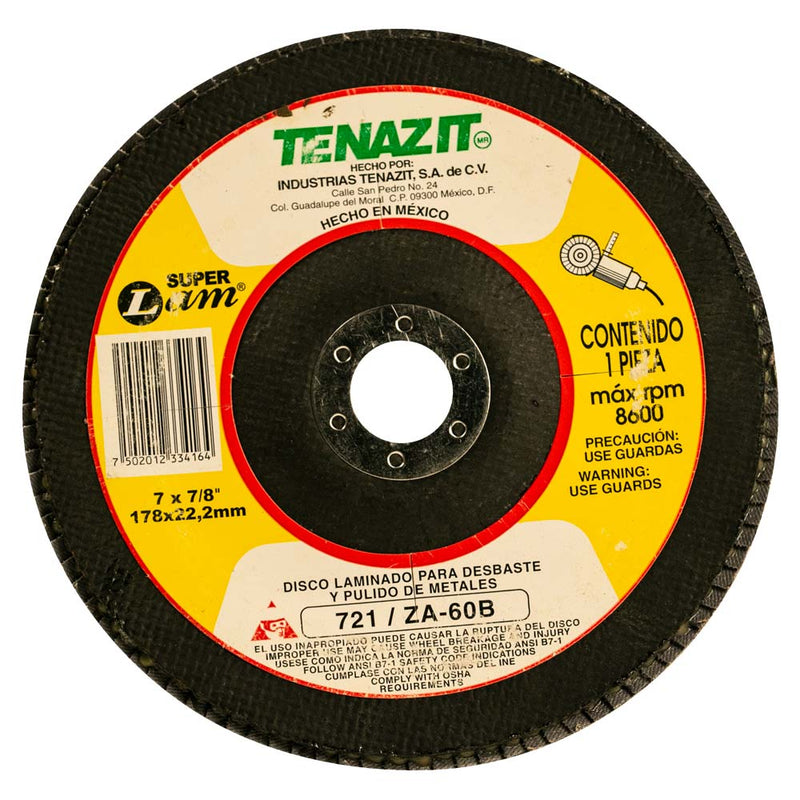 Disco Laminado de Pulimetales Tenazit - 178x22.2 #60 10D