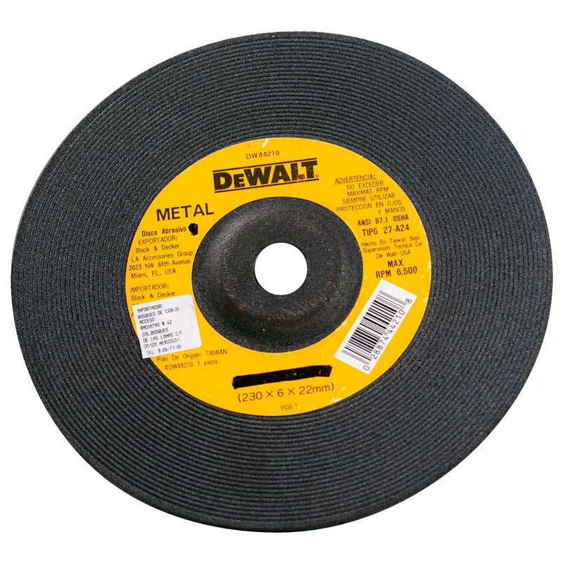 Disco de Desbaste para Metal 9" Dewalt