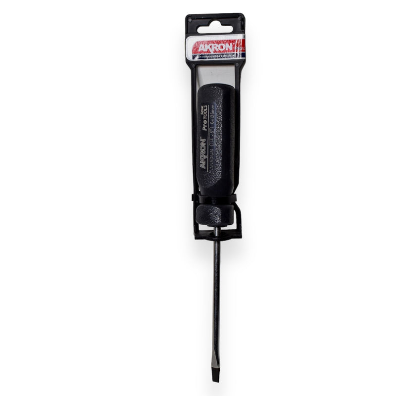 Desarmador Plano 1/8″, 3/16″, 1/4″, 5/16″, Cromado en Vanadio - 1/8" x 4"