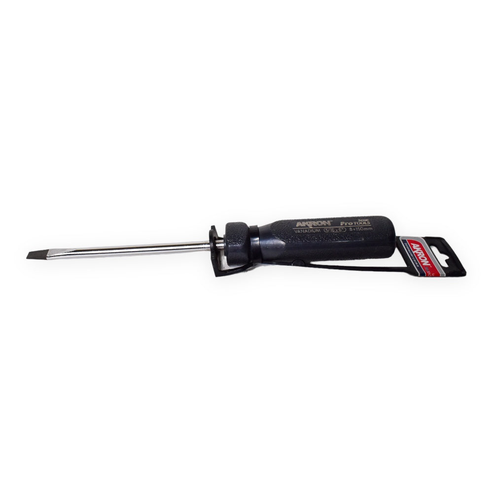 Desarmador Plano Akron 02-44 | Cromado en Vanadio | 5/16" x 6"