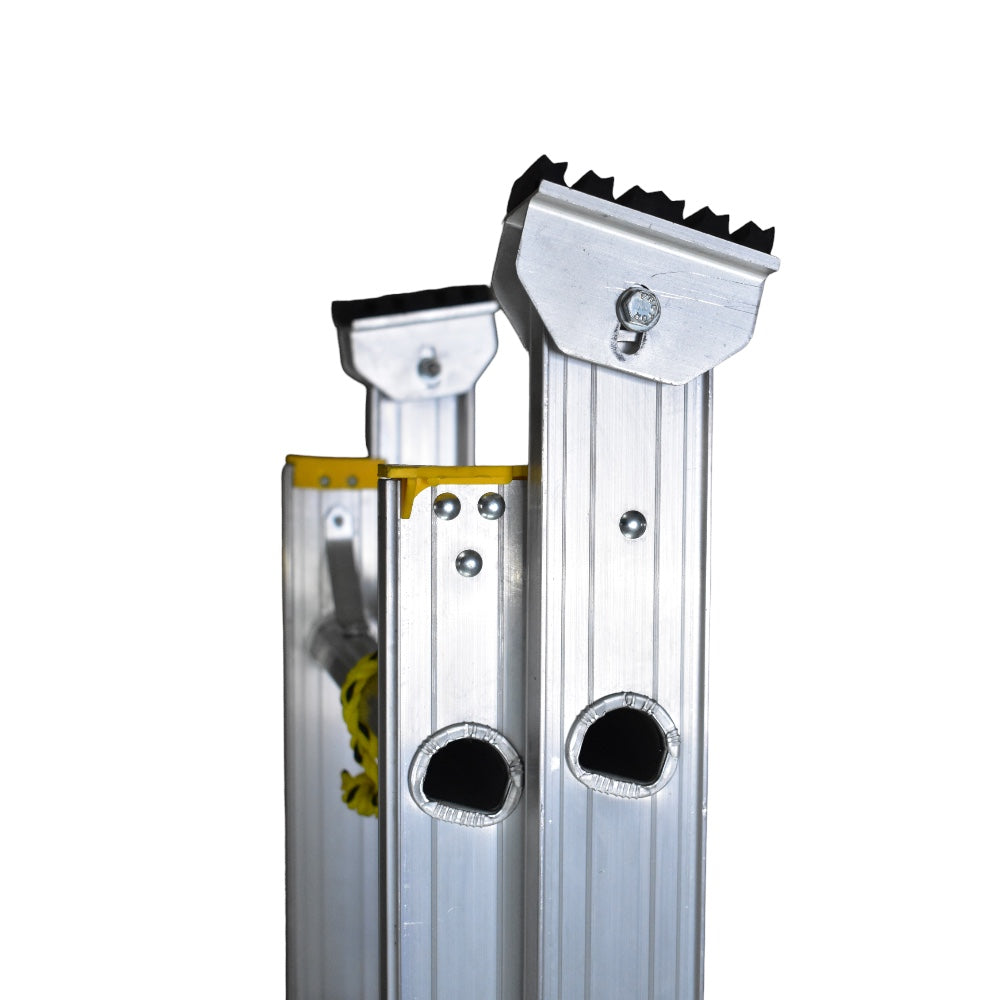 Escalera De Extensión Akron EET2-28 | De Aluminio | De Canal | 4.27m A 7.62m | 28 Escalones | Uso Profesional | Tipo ll | Capacidad De Carga 175kg