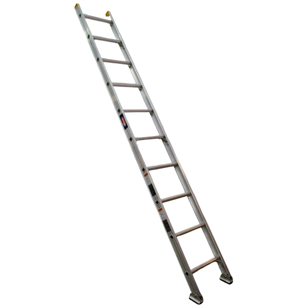 Escalera Recta Akron ERT2-10 | De Aluminio | De Canal | 3.05m | 10 Escalones | Uso Profesional | Tipo ll | Capacidad De Carga 175kg