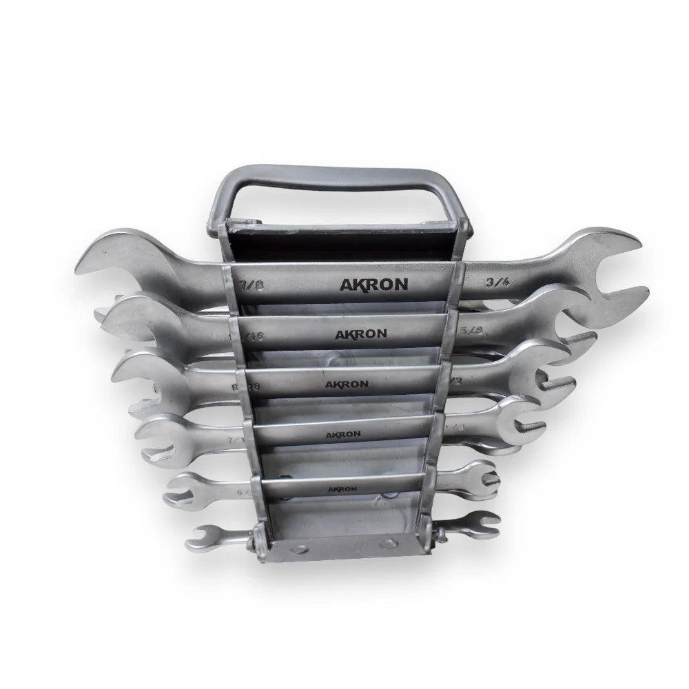 Juego de Llaves Combinadas 65-50 | 11 Piezas | Milimétricas y Estándar | Cromo Vanadio  | Acabado Plateado