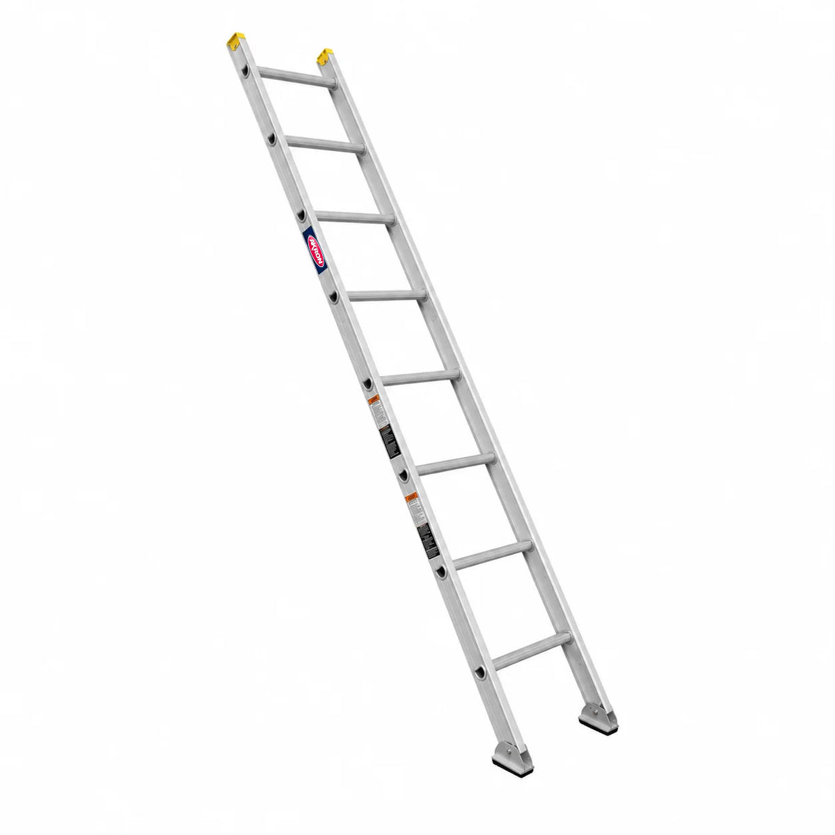 Escalera Recta Akron ERT2-08 | De Aluminio | De Canal | 2.44m | 8 Escalones | Uso Profesional | Tipo ll | Capacidad De Carga 175kg