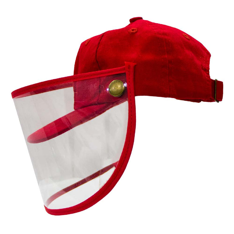 Gorra Protectora Facial para Bebé - Roja