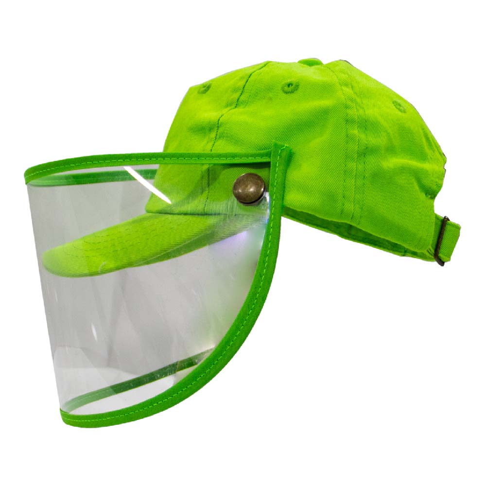 Gorra Protectora Facial para Bebé - Verde Fosforecente
