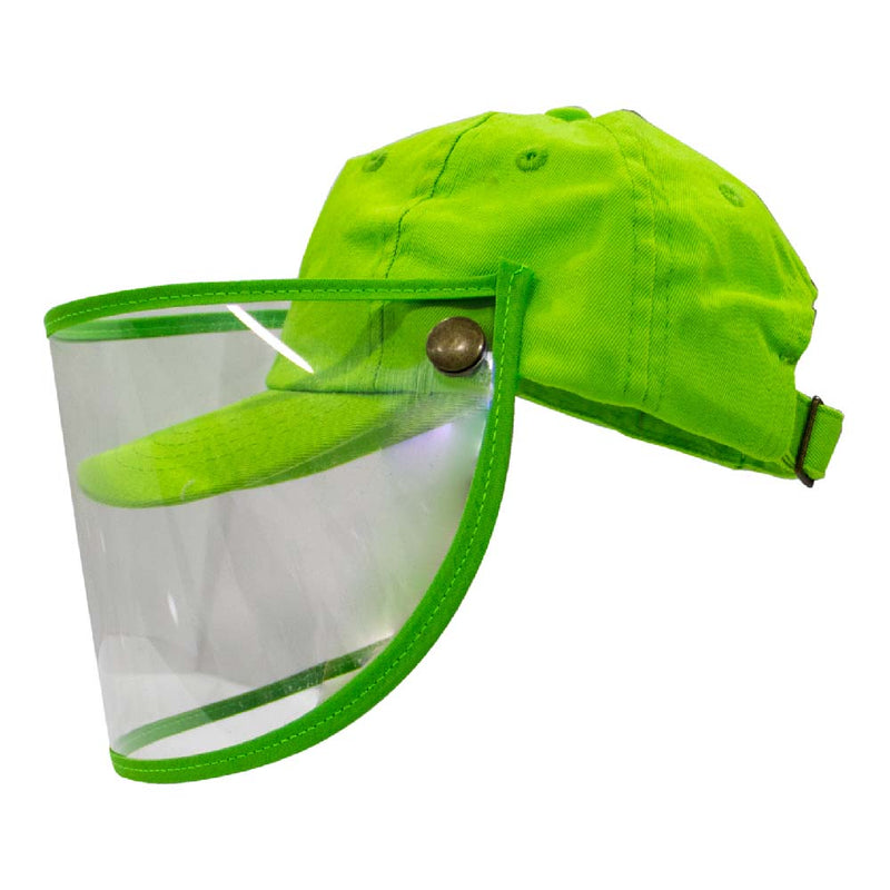 Gorra Protectora Facial para Bebé - Verde Fosforecente